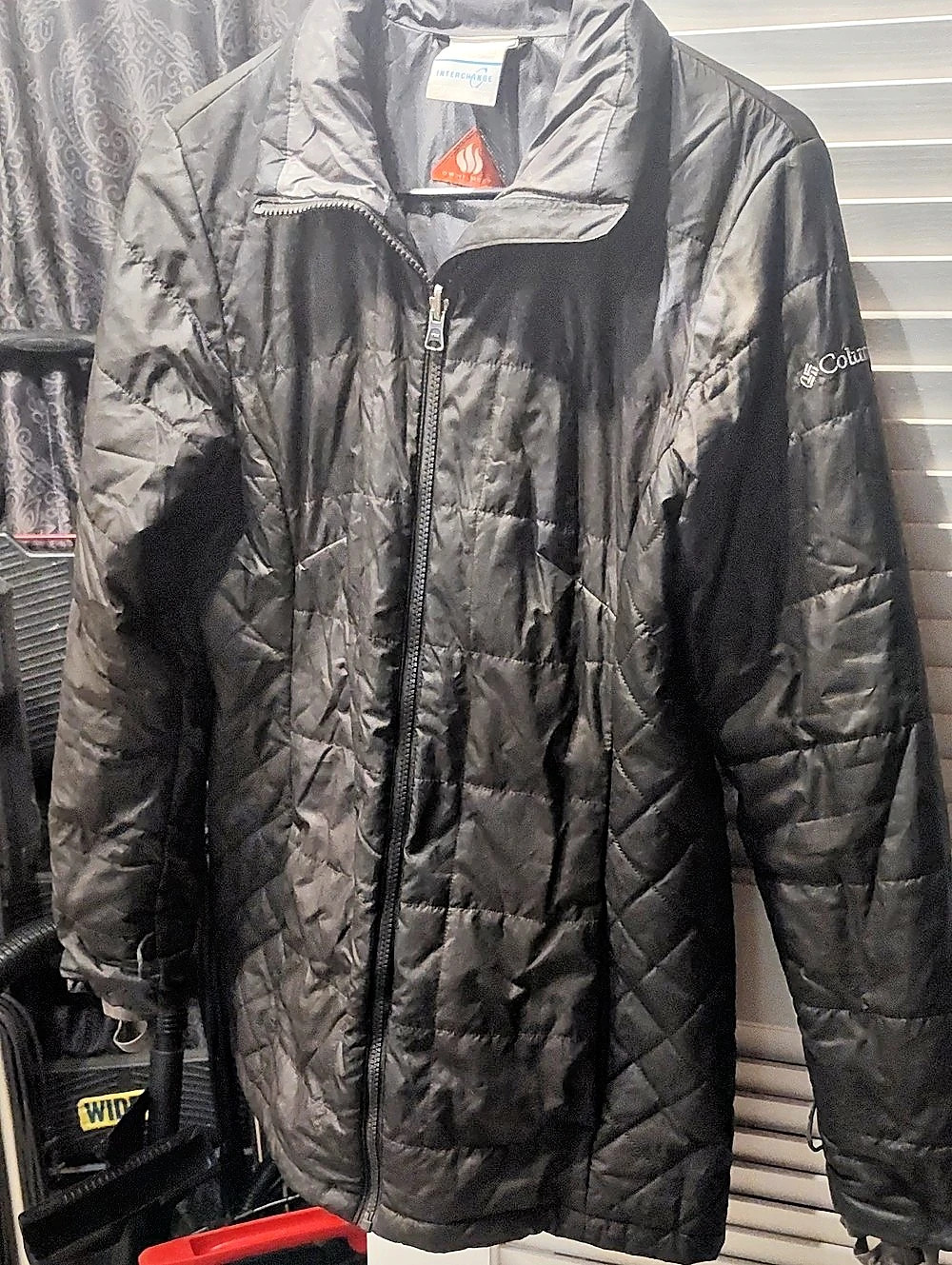 Columbia Omni-Heat Interchange Quilted Puffer Jacket in Brown